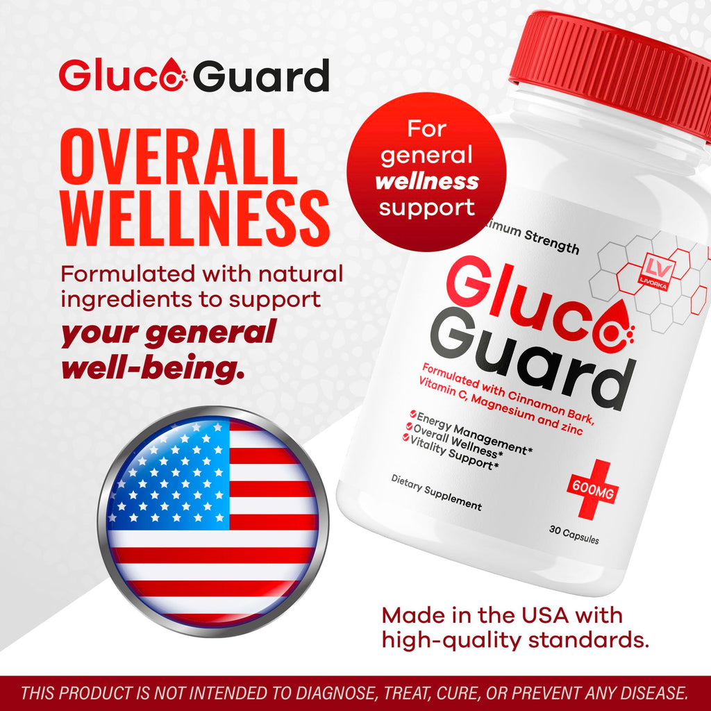 (5 Pack) GlucoGuard Capsules - Official GlucoGuard Advanced Blood Support Formula, Natural GlucoGuard Pills Maximum Strength, Gl