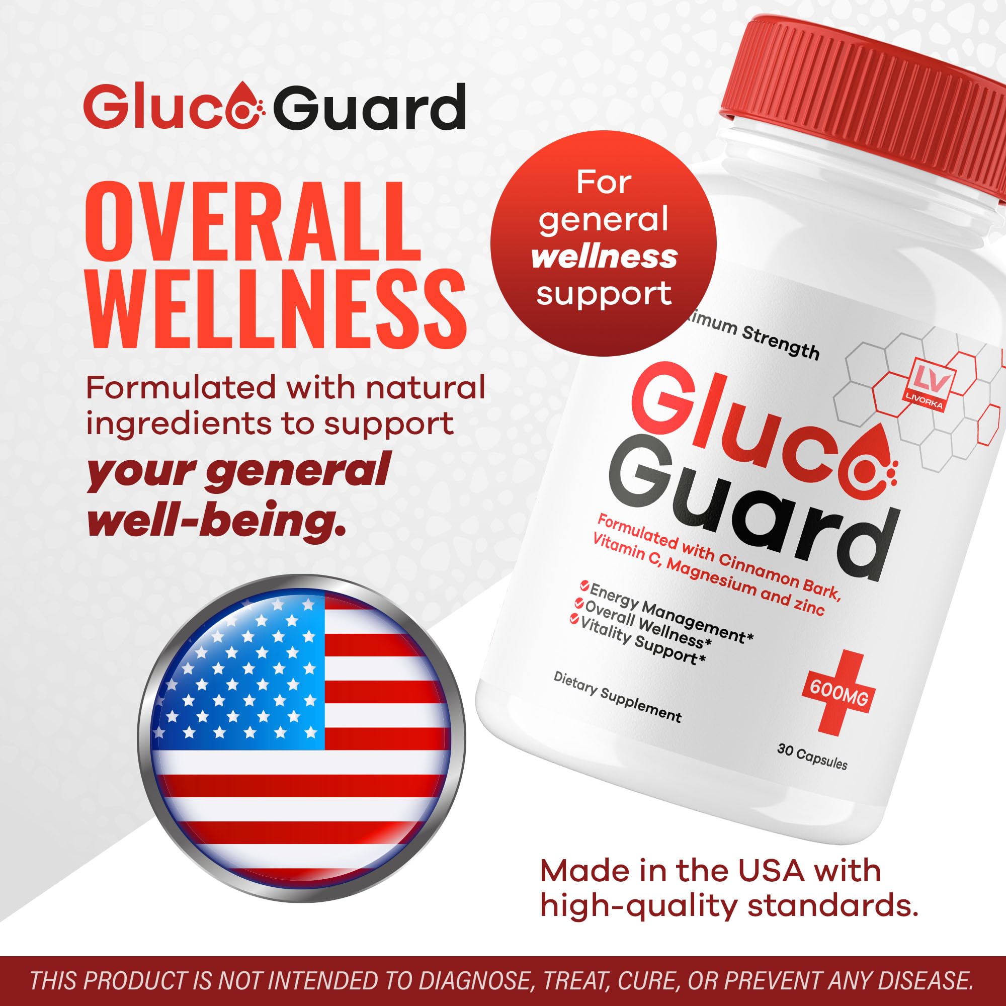 (5 Pack) GlucoGuard Capsules - Official GlucoGuard Advanced Blood Support Formula, Natural GlucoGuard Pills Maximum Strength, Gl
