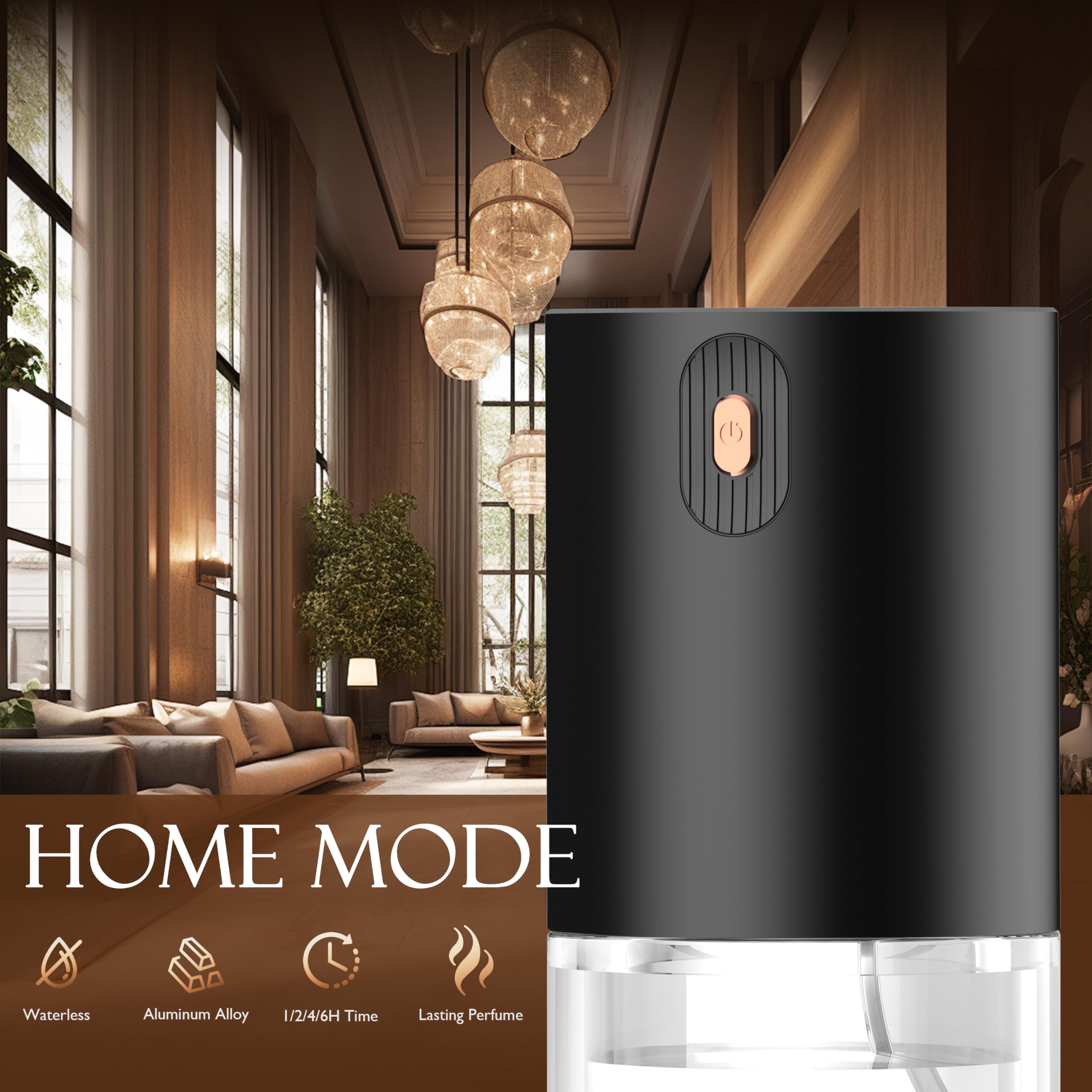 JUANANIUG Waterless Essential Oil Diffuser Portable: Rechargable Aromatherapy Diffuser for Car and Home - Auto Start/Stop Functi