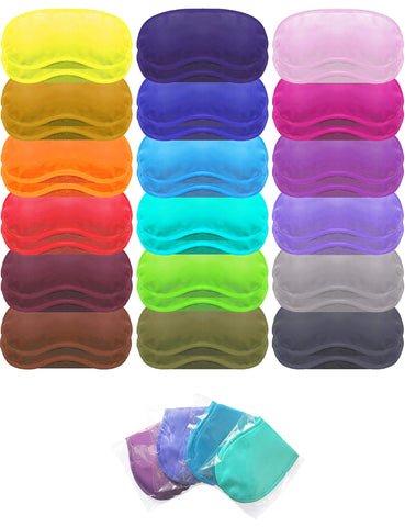 Eye Mask Sleep Masks Pack of 36 PorsMing Sleeping Mask Blindfold Eye Cover Team Building Games Party with Nose Pad and Adjustabl