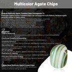 1.1lb Natural Multicolor Agate Crystal Tumbled Chips-Agate Healing Crystals Chips, Crushed Crystal Gemstones for Crafts, Beautif