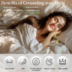 Grounding Mat for Bed, Enjoy The Grounding Effect Indoors, for Better Sleep, Pain and Stress Relief, Grounding Mat Set Comes wit