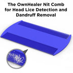 OWNHEALER Professional Lice Comb Kit - for Lice, Nits, and Dandruff Removal. Quick Results for Head Lice Treatment - Suitable fo
