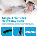 CPAP Tube Holder - for Bed, Wall & Headboard, Perfect for CPAP Machines, Sturdy Hose Hanger, Ideal for Home & Travel, Low Profil