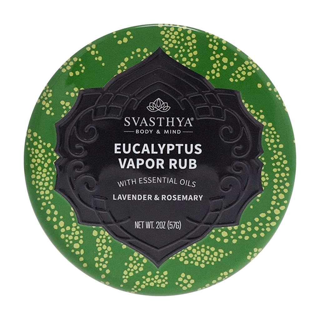 Svasthya Body & Mind Eucalyptus Vapor Rub - Opens Nasal Passages & Moisturizes The Skin, Cough, Stuffy Nose & Congestion Relief,