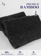 Hugh Ugoli Diabetic Socks for Men, Loose Ankle Socks Bamboo, Extra-Wide, Thin, Seamless Toe and Non-Binding Top, 4 Pairs, Charco