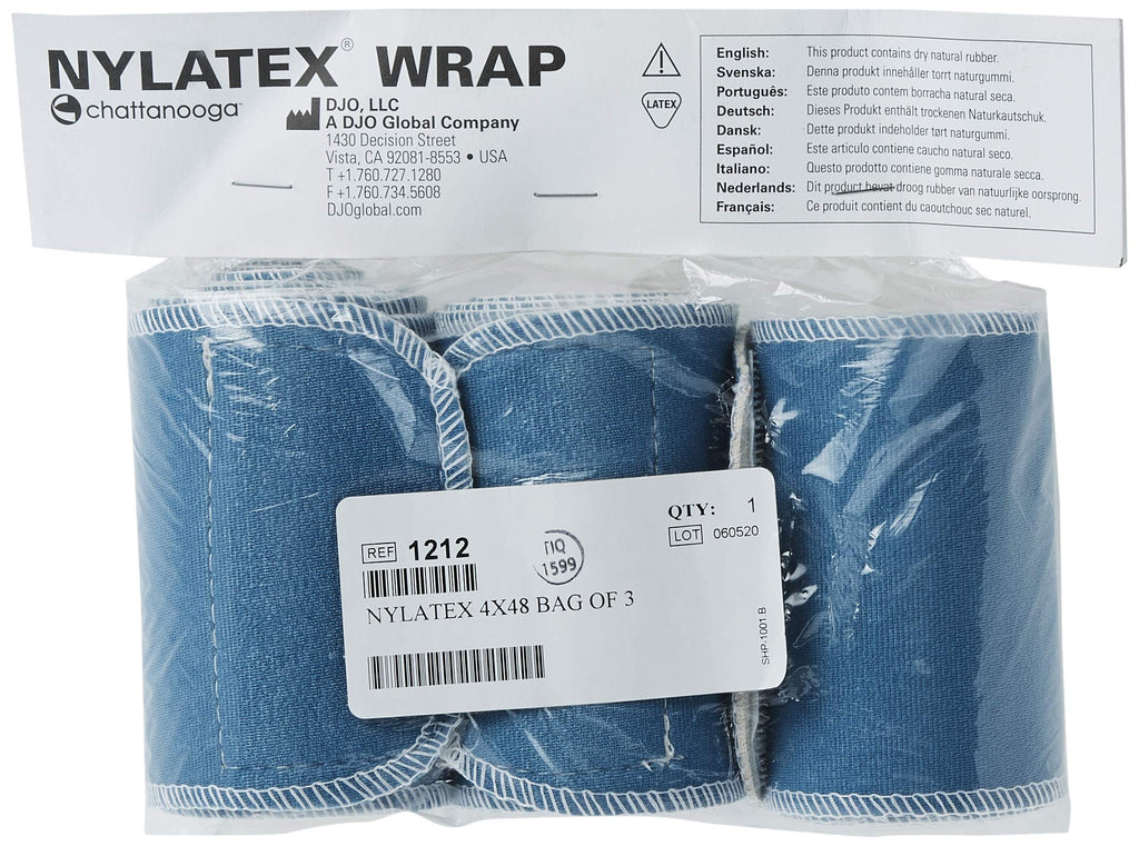 Chattanooga Nylatex Therapeutic Treatment Wrap: 4 W x 48 L, 3 Count (Pack of 1)