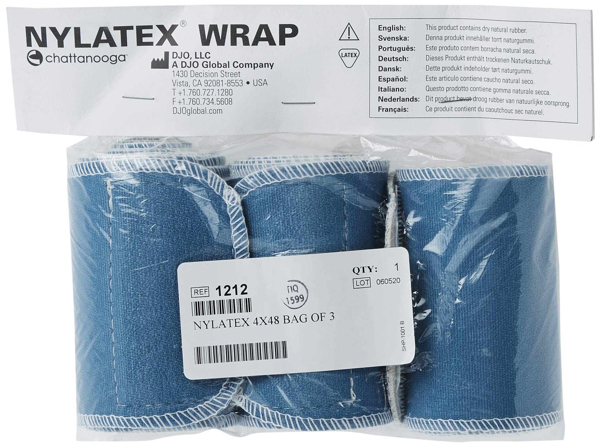Chattanooga Nylatex Therapeutic Treatment Wrap: 4 W x 48 L, 3 Count (Pack of 1)