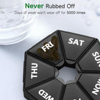 Gelibo,Weekly Pill Organizer, 2 Pack Portable Travel Pill Box Dispenser Medicine case 6 Colors (Seven Day) New Edition for Vitam