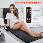 CooCoCo Massage Mat with Heat, Massage Pad with 10 Vibration Motors, Full Body Massager for Neck and Back, Bed Massager for Shou