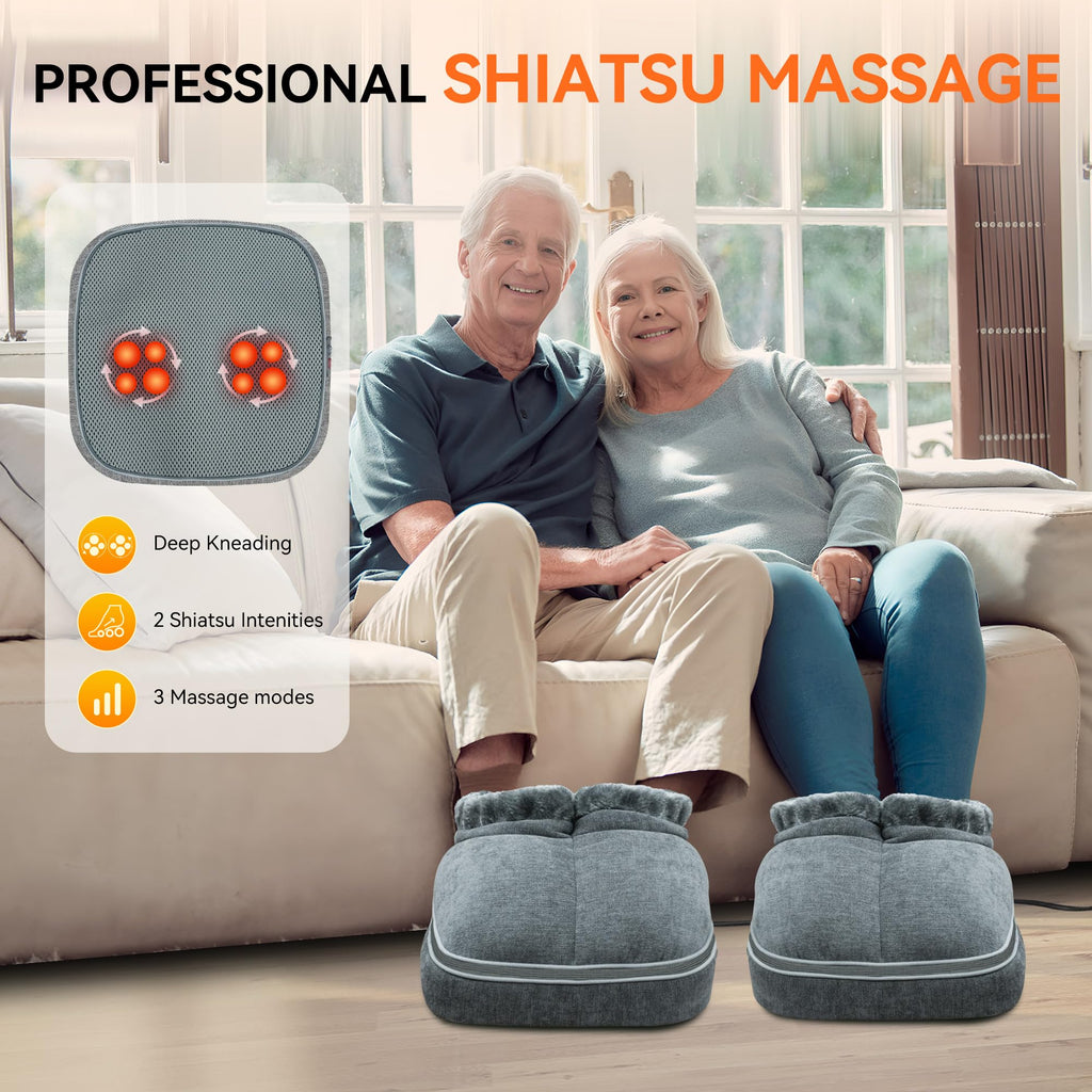 Snailax Shiatsu Foot Massager with Heat, Electrick Foot Massager Machine for Neuropathy, Plantar Fasciitis, Feet Warmers for Wom