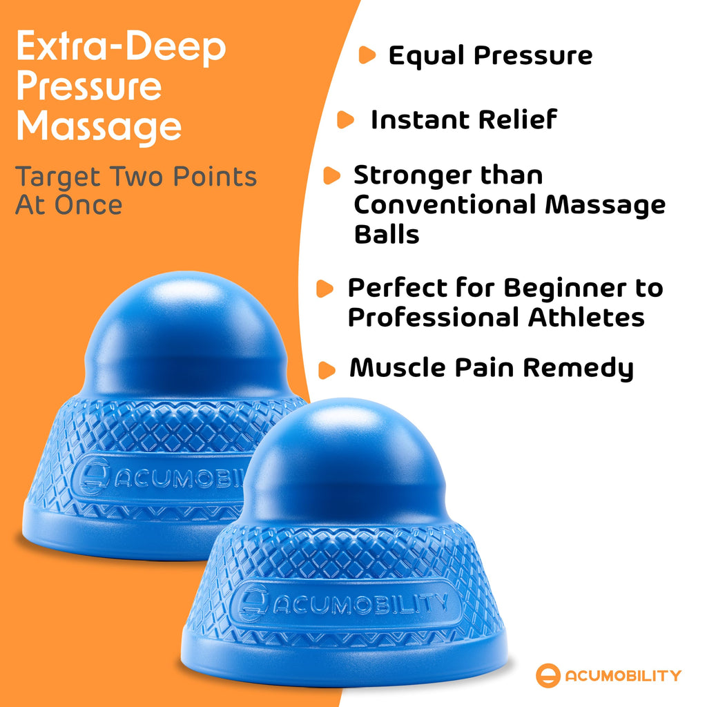 Acumobility Massage Ball Roller 2 Pack - Trigger Point - Massage Balls Massage Roller Ball - Foot Massage Ball - Physical Therap