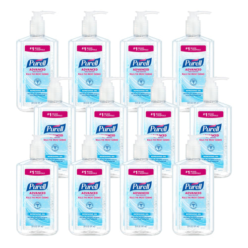 PURELL Advanced Hand Sanitizer Refreshing Gel, Clean Scent, 20 fl oz Pump Bottle (Pack of 12) - 3023-12