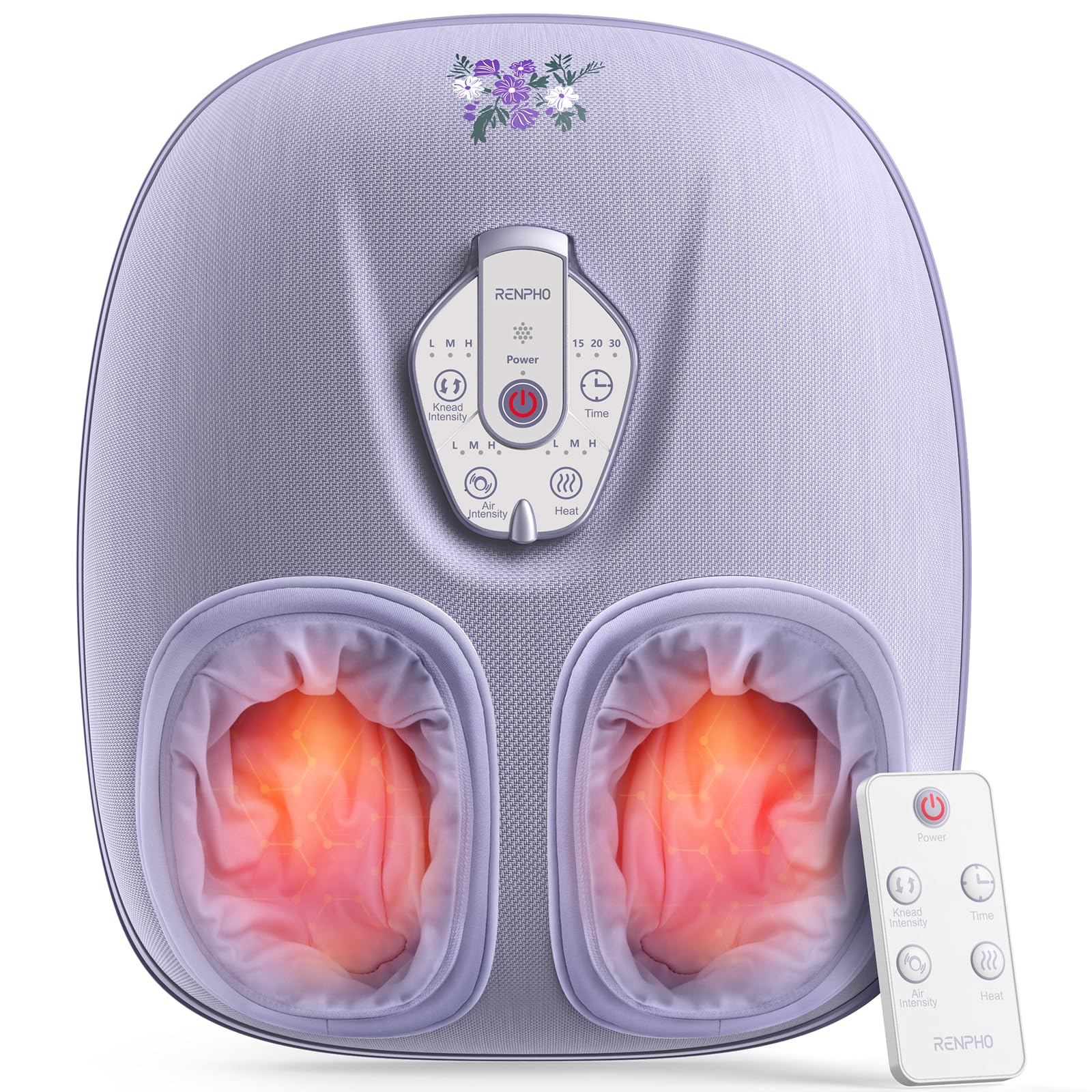 RENPHO Foot Massager Machine with Heat [2026 Upgraded], Shiatsu Foot Massager for Plantar Fasciitis, Christmas Gifts for Women, 