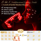 Red Light Therapy for Eyes, 8-in-1 LED Light Therapy & 5-Level Gentle Vibration Massage, Under Eye Red Light Therapy
