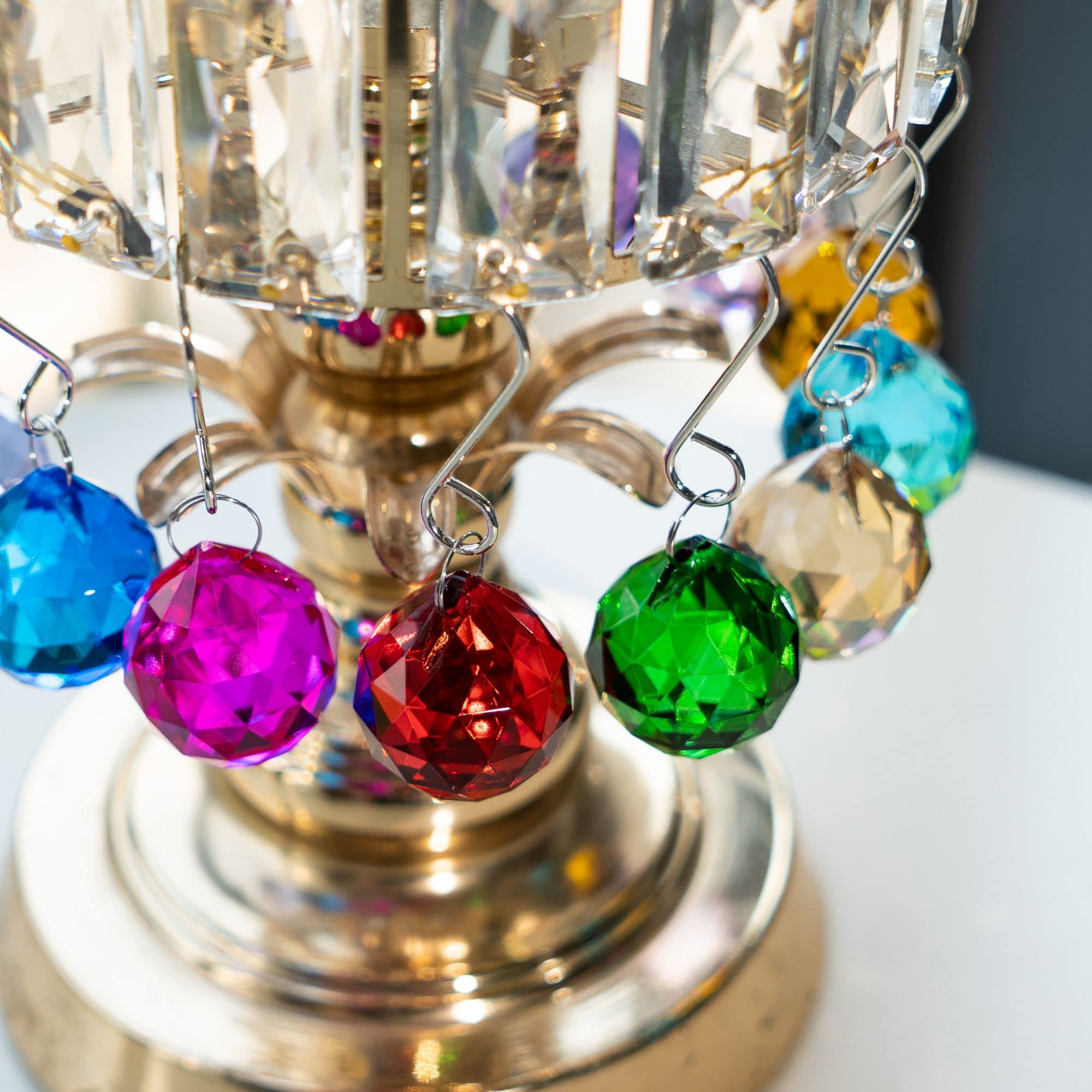 Crystalsuncatcher 30mm Vintage Feng Shui Faceted Decorating Crystal Ball Prism Pendant Suncatcher Multi-Color Hanging Pendant Su