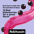 Robitussin Maximum Strength Elderberry Cough Plus Chest Congestion DM, Cough Suppressant for Adults, Providing Non Drowsy Liquid
