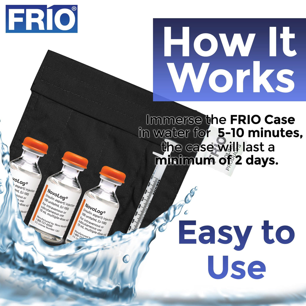 FRIO Small Medication Cooling Wallet - 45+ Hours of Stress Free Insulin Cooler - No Ice On The Go Travel Case
