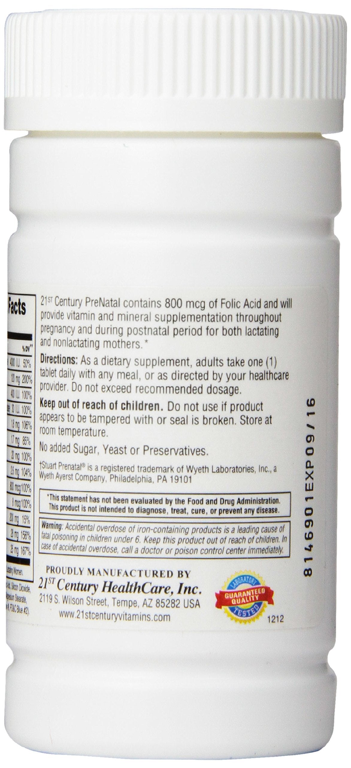 21st Century Prenatal Tablets, 60 Count (Pack of 3)