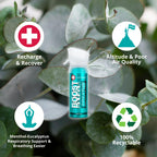 Boost Oxygen Pocket Size Breathe Menthol-Eucalyptus Aroma 3L Canister | Respiratory Support for Altitude, Performance & Health (