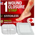 Emergency Wound Closure Strip - Laceration Closure Kit - Stitchless & Easy to Use - Butterfly Bandage