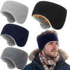 JenPen 4 Pcs Winter Ear Warmer Muffs Headband, Soundproof Sleeping Earmuff Outdoor Cold Weather Ear Wrap Cover for Men Women