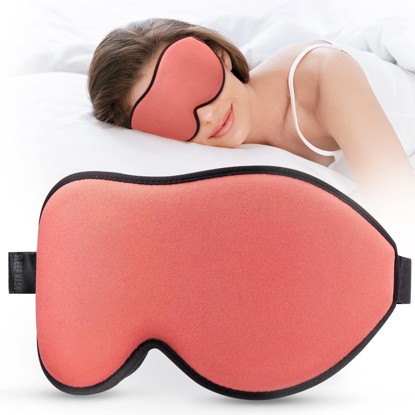 LitBear Sleep Masks for Women, Sleep Eye Mask for Sleeping, Comfortable Night Sleeping Mask, Soft Contoured Eye Cover for Sleepi