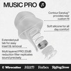 EARPEACE Music PRO - Concert Ear Plugs - Earplugs for Noise Reduction up to 20dB - High Fidelity Ear Plugs for Concerts, Musicia