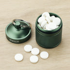 MEECN Keychain Pill Holder, Box, Aluminum, Waterproof Container, Pill Organizer for Outdoor Travel Camping,Size: 1.6 x 1.6 x 2 i