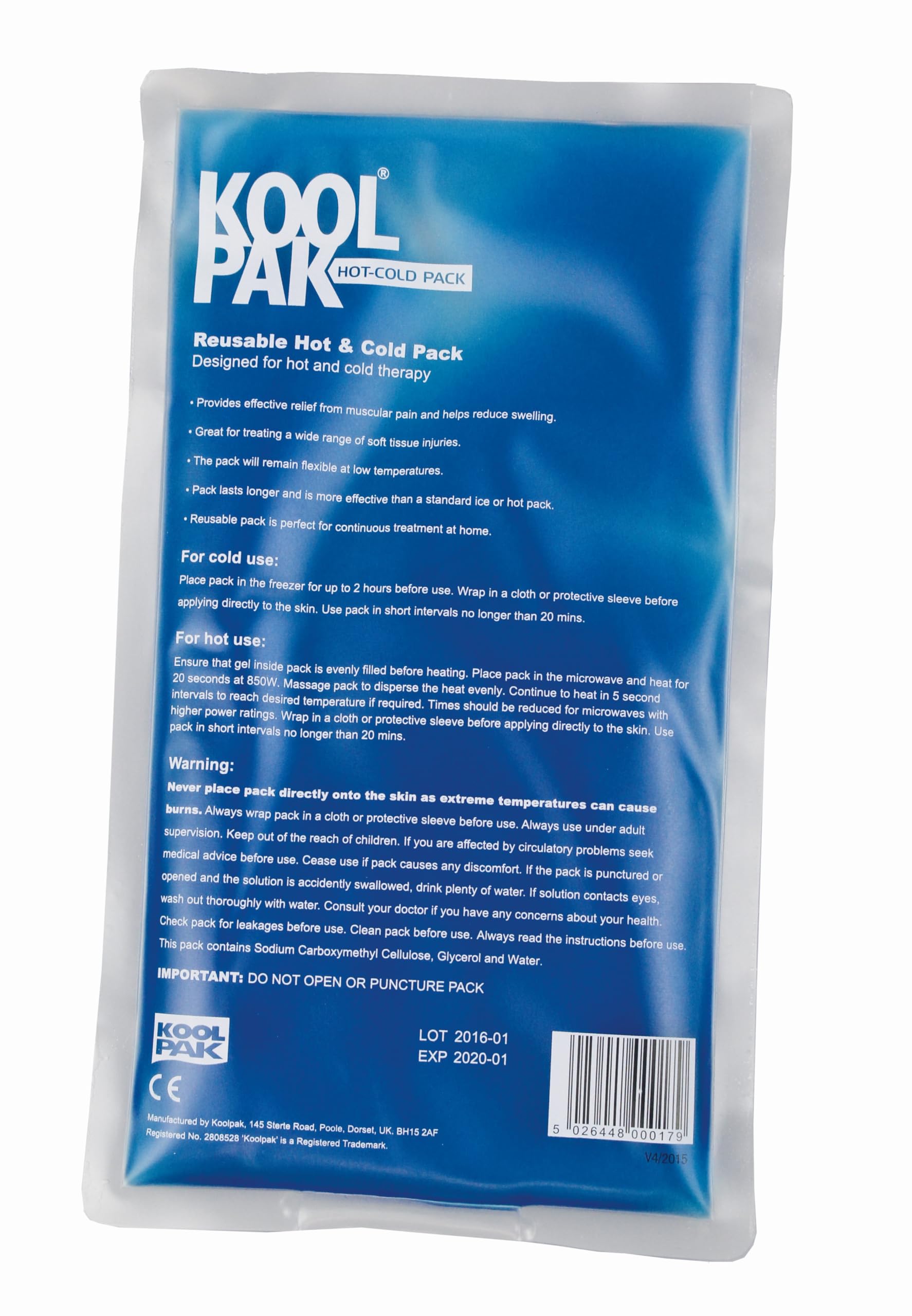 Koolpak Reusable Hot and Cold Gel Pack - Medium - 13cm x 28cm (15)