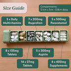Pillar - 7 Day Pill Box Organizer | BPA-Free Wheat Straw Pill Organizer | Beautiful Tablet Organizer for Travel and Home (Cool G