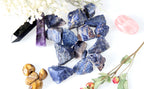 1.1lb Bulk Raw Sodalite Crystal Rough Crystal-Natural Sodalite Raw Stones Crystal for Tumbling, Cabbing, Fountain Rocks, Decorat