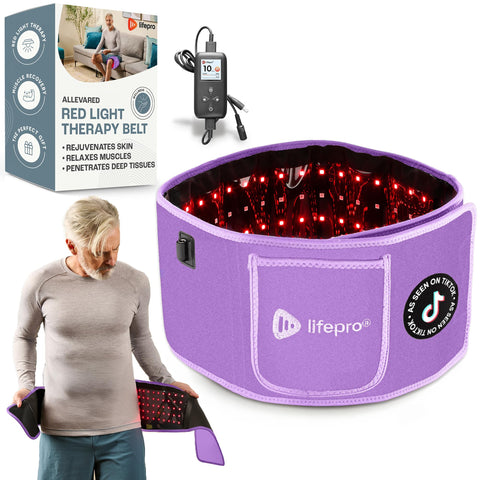 Lifepro Red Light Therapy Belt - 660nm & 850nm Near Infrared & Red Light Therapy for Body, Relaxing Muscle, Inflammation, Improv