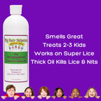 My Hair Helpers Dimethicone Oil for Lice and Nits, Traps Bugs and Their Eggs, 16 fl Ounces, Works on 2-3 Kids