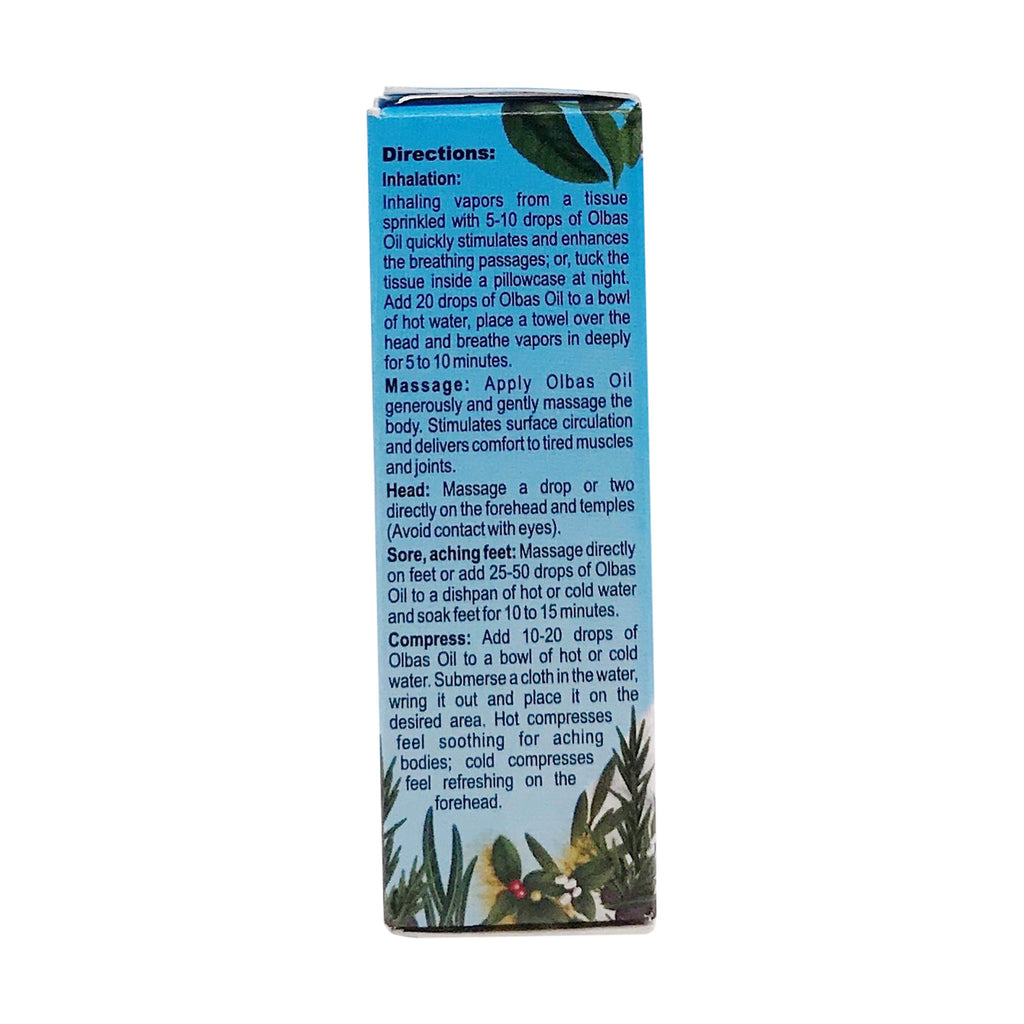 Olbas Therapeutic, Aromatherapy Inhalant and Massage Oil, 0.32 fl Ounces. Pack of 3