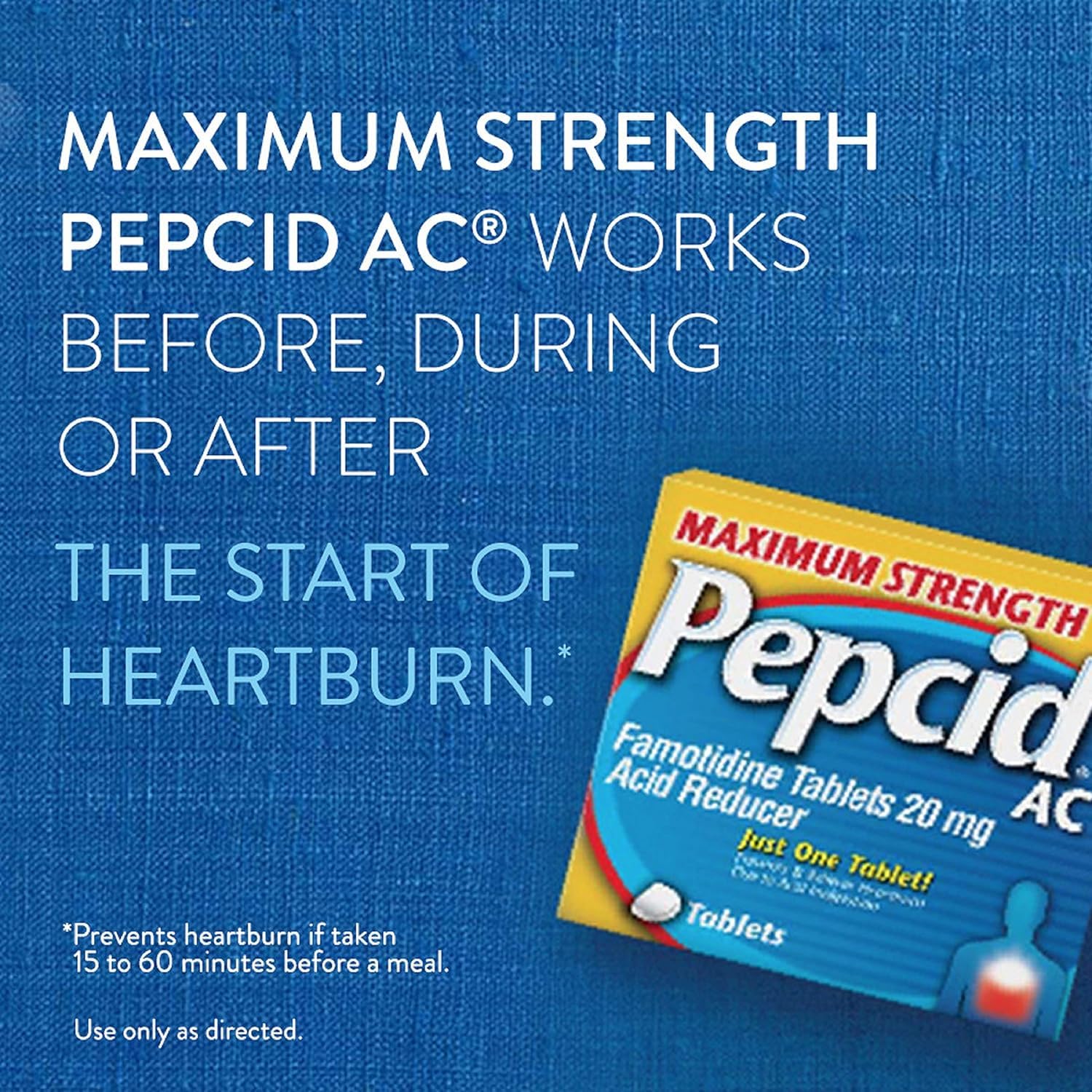 Maximum Strength Pepcid AC Tablets, 25 Count (Pack of 2)