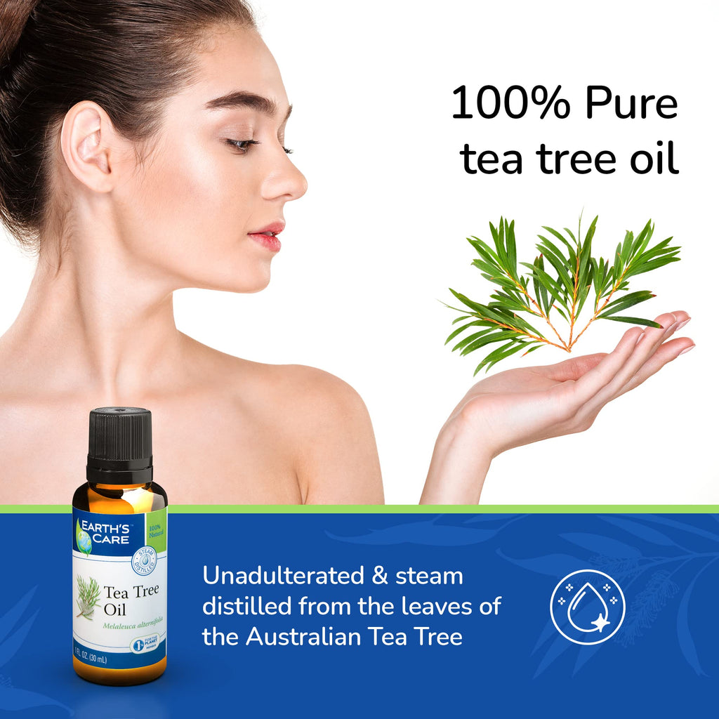 Earths Care Tea Tree Oil - 100% Pure Steam Distilled Australian Tea Tree Essential Oil for Aromatherapy