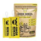 Shoe Ninja Shoe Deodorizer - Shoe Odor Elimination with Activated Charcoal, Versatile and Reusable Shoe Smell Remover, Boxing Gl