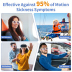 Hion Motion Sickness Glasses,Relieve Carsickness Airsickness Seasickness,Ultra-Light Portable Nausea Vertigo Glasses, No Lens Li