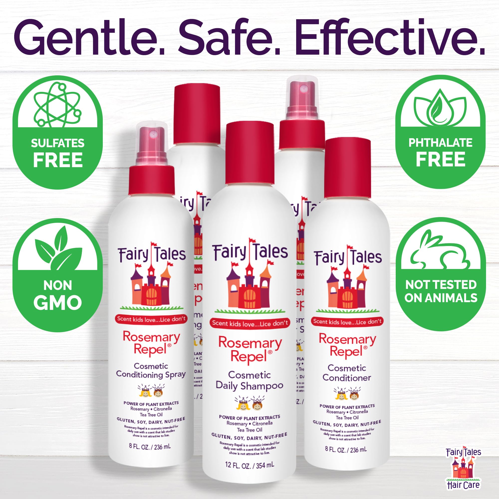 Fairy Tales Rosemary Repel Daily Kids Conditioning Spray - Kids Like the Smell, Lice Do Not, 8 fl oz. (Pack of 1)