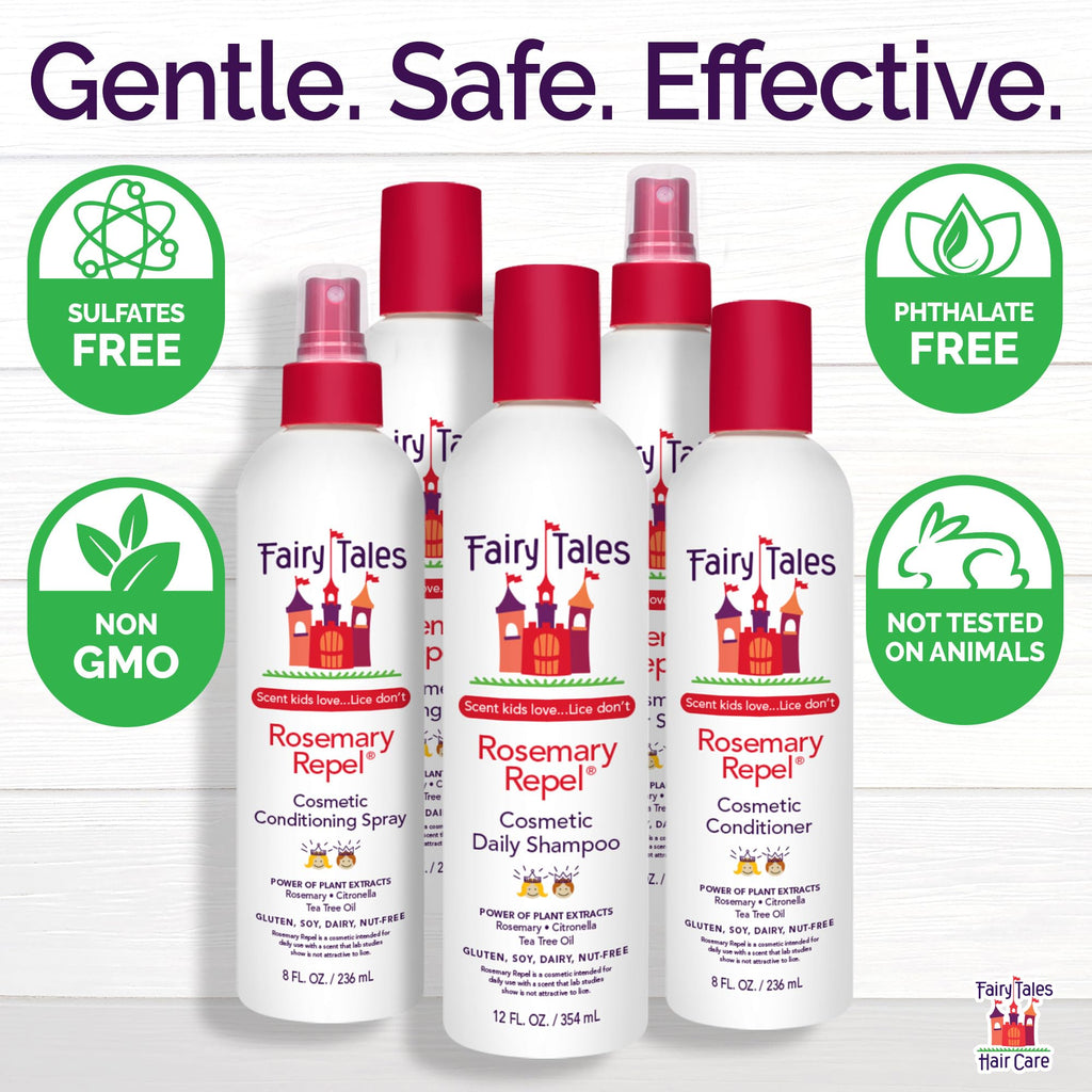 Fairy Tales Rosemary Repel Shampoo and Conditioner Duo - Kids Favorite Scent, Lice Deterrent (Pack of 2)