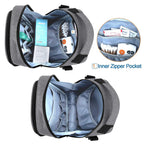 CURMIO Insulin Cooler Travel Case, Diabetic Medication Organizer Bag with Shoulder Strap for Diabetic Supplies, Gray (Patented D