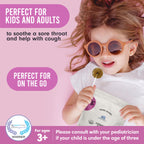 MommaBear Organics Handcrafted Kids Cough Lollipops - Natural Sore Throat Relief & Cough Drop Suckers for Kids 3+ - Elderberry B