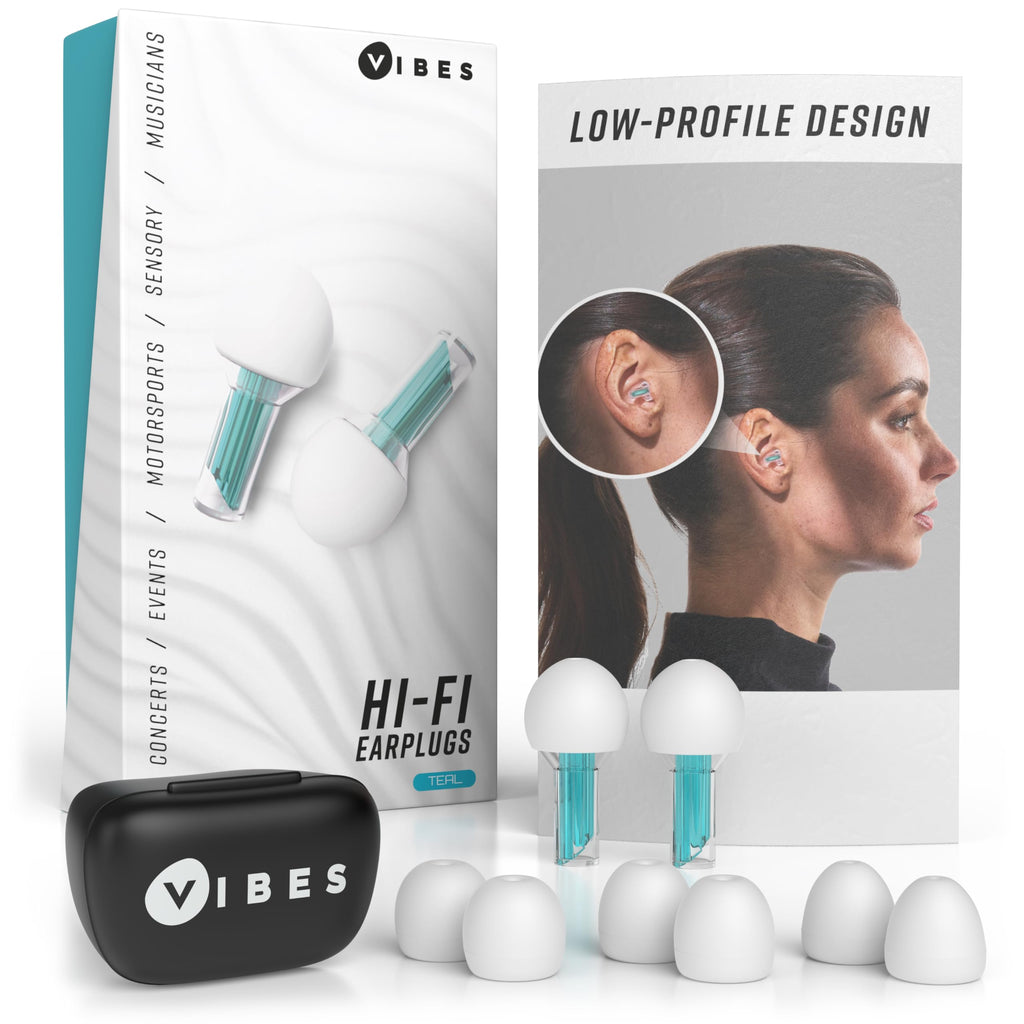 Vibes High Fidelity Ear Plugs - Invisible Earplugs for Music Concerts, Musicians, Motorcycles, Airplanes, Raves, and Work - Nois