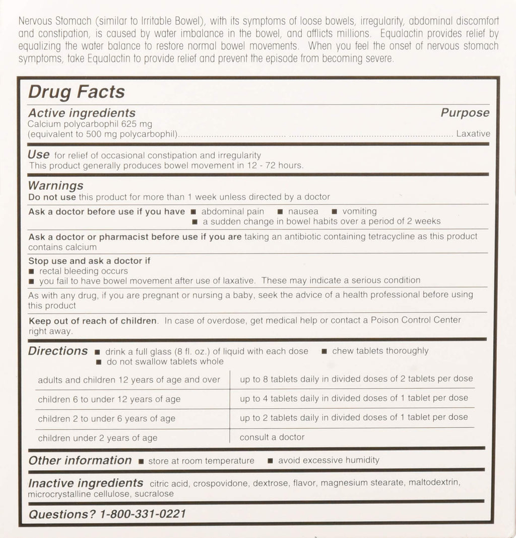 Equalactin Chewable Tablets 48 Tablets (Pack of 3)