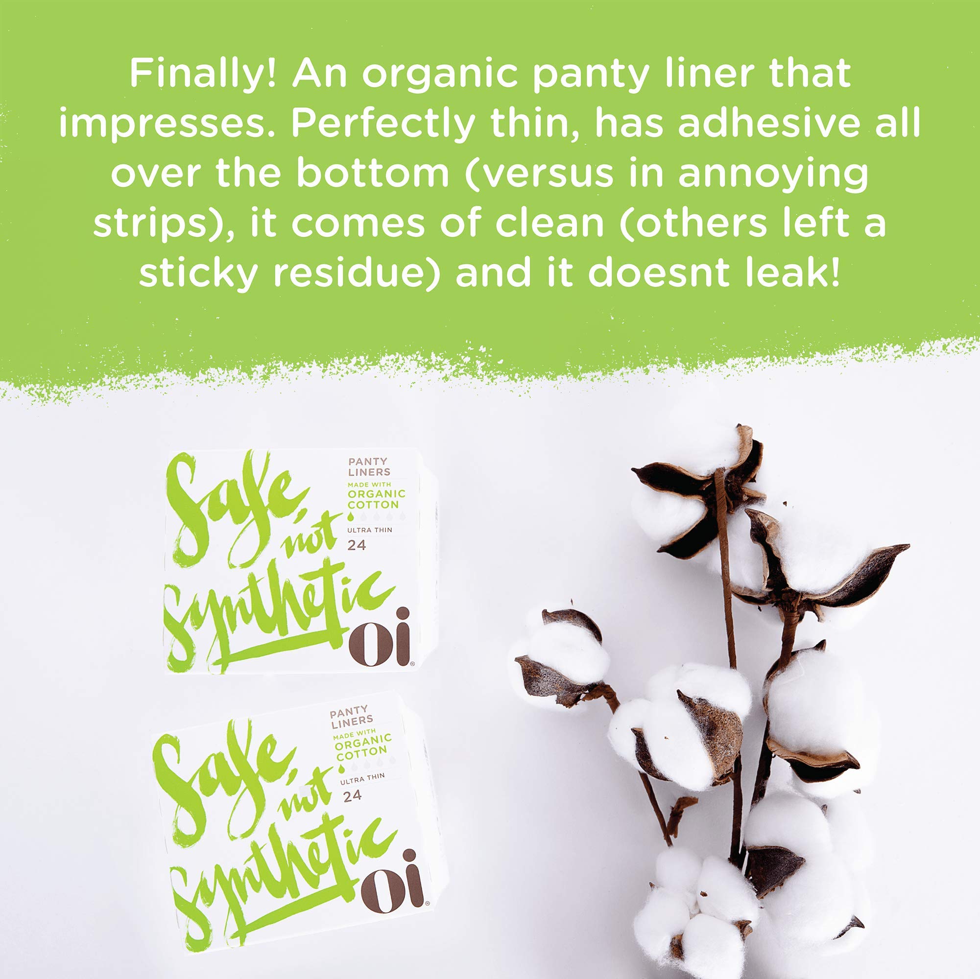 Organic Initiative Organic Ultra Thin Panty Liners, 24 Ct