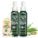 Deet-Free Insect & Mosquito Repellent Pack of 2 (8 oz) - Nice Smelling Insect Repellent with Lemongrass Oil Safe for Pets and Ki