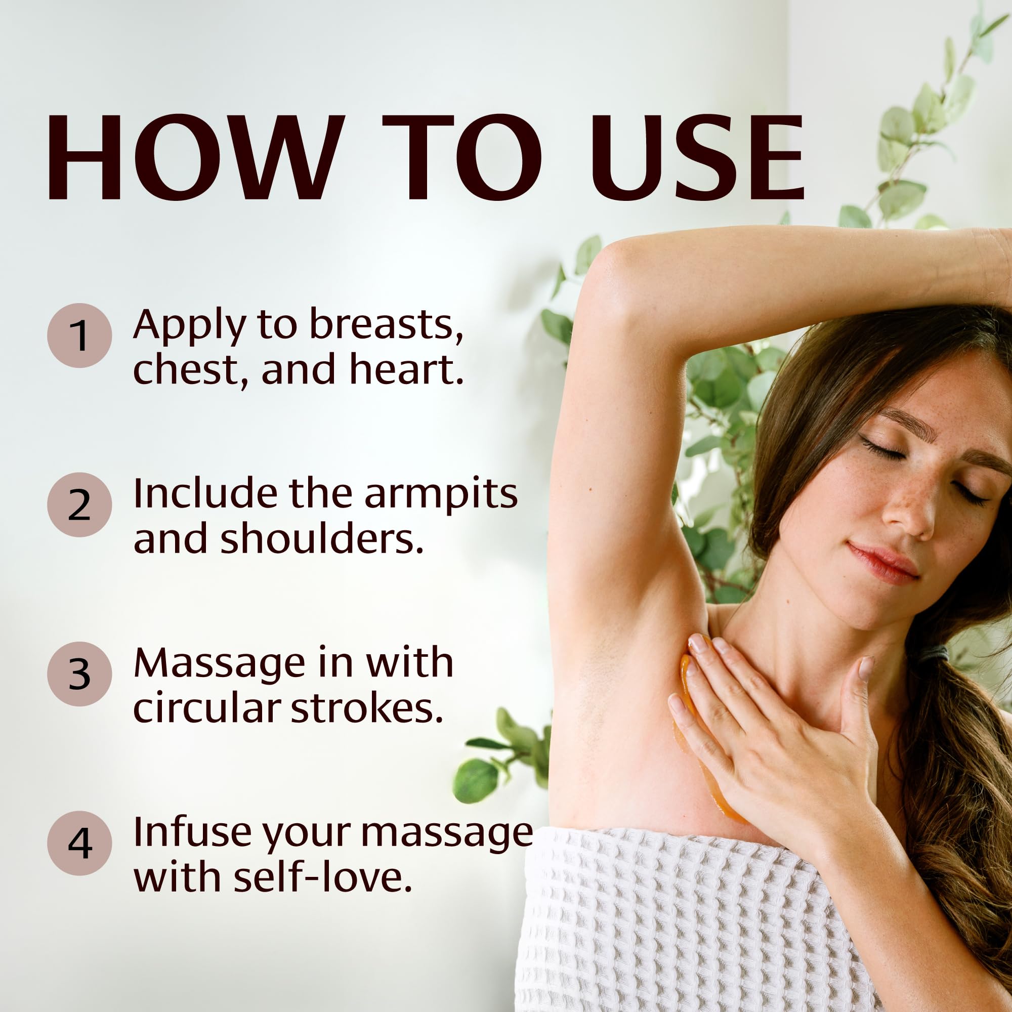 Banyan Botanicals Breast Care Balm - Organic Herbal Salve with Tulsi & Palmarosa - for Lymph Massage & Breast Health - Promotes