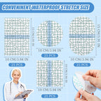 Nuanchu 100 Pieces Transparent Adhesive Bandage Waterproof Adhesive Skin Dressing Tape Transparent Film Dressing Bandages Clear