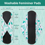 7pcs Set 1 pc Mini Wet Bag +6pcs Absorbent Reusable Sanitary Pads/Washable Cloth Menstrual Pads(Summer,S)